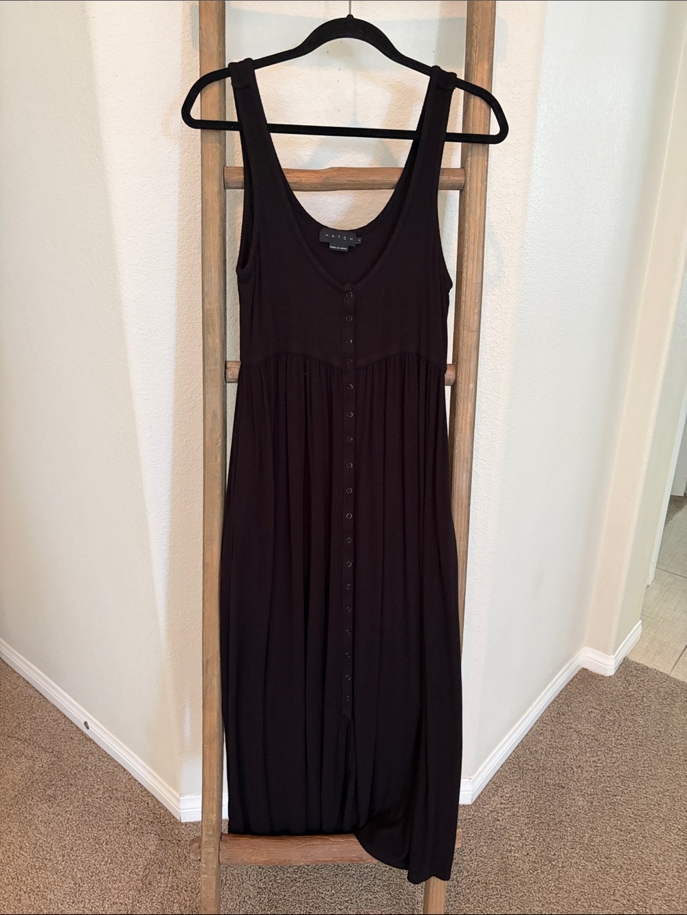 Sleeveless Button-Front Maxi Dress - Maternity